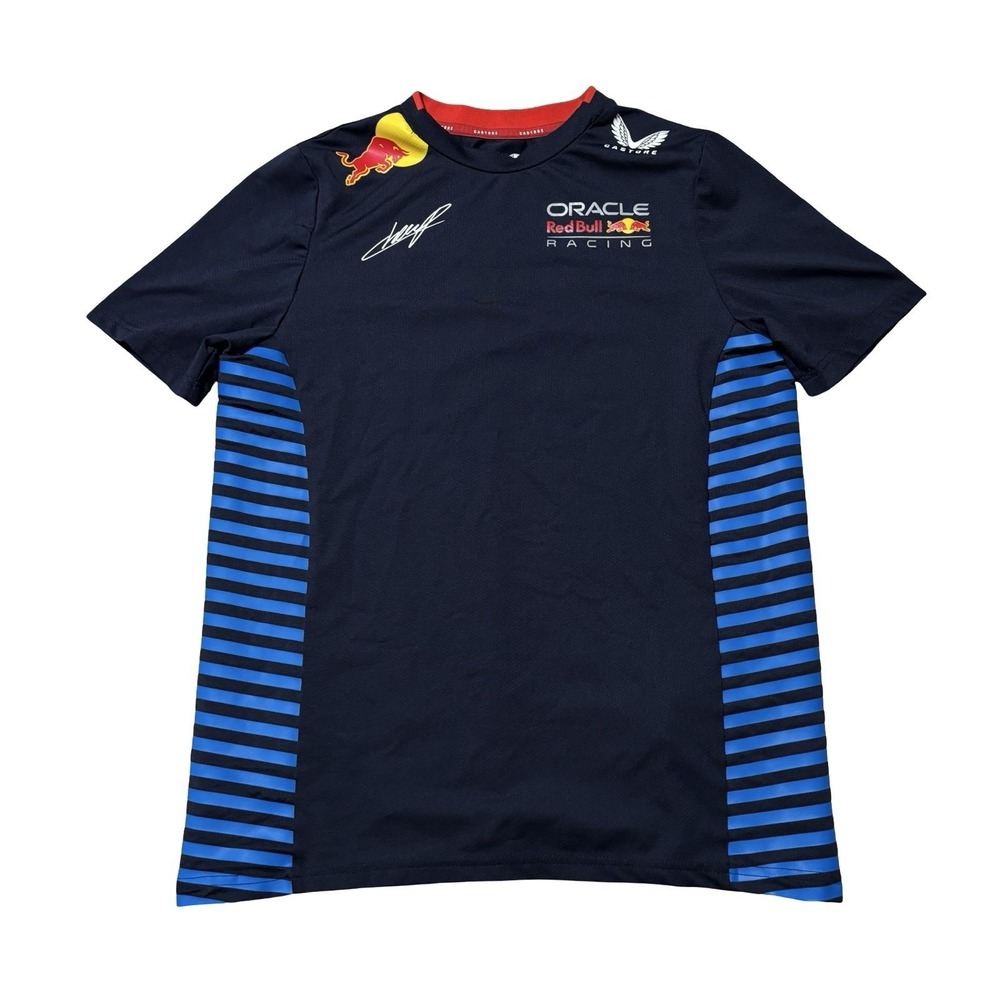 Castore Oracle Red Bull Racing Sergio Perez Jersey T Shirt Size YXL 18 x 24
